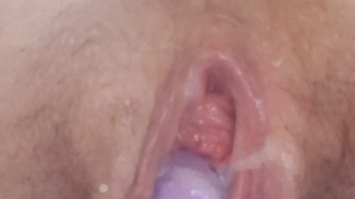 Step Milf plays with husbands cum