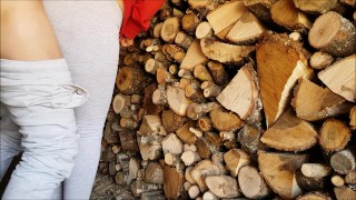outdoors in the countryside almost caught, orgasm interrupted ... nooooo