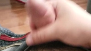 Secretly stroking it in the other room