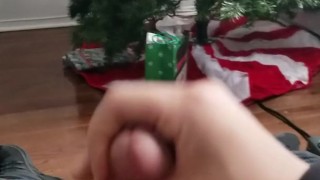 Secretly stroking it and cumming during the holidays