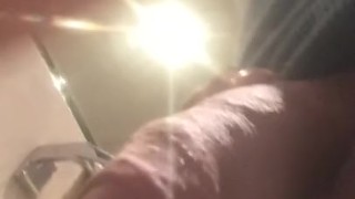 Close up big dick pissing