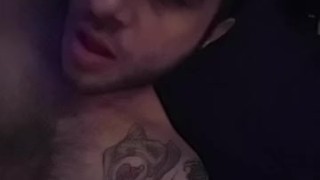 Jerking on my face upside down