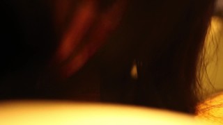 POV Slow grow up blowjob while testing new camera.