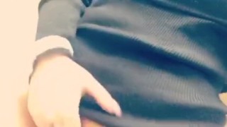 Naughty librarian enjoys quick playtime at work