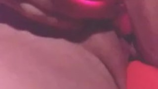Gran Bella Dona's Fat Pussy trying to take 10" dildo.