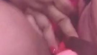 Gran Bella Dona's Fat Pussy trying to take 10" dildo.