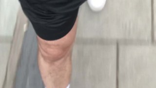 BULGING Out Of THOSE SHORTS ** Ball Stretcher ON **