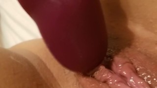 Fucking my purple dildo