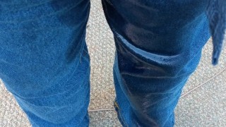 Outside Jeans Pissing