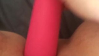Tight Teen Plays with Big Dildo