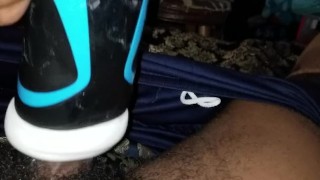 Lubed up bbc tries another new toy