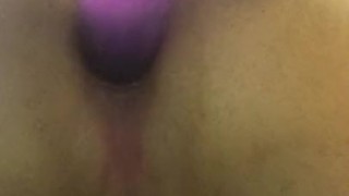 Playing with my toy before bed