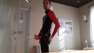 Latex catsuit