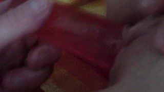 My playing with dildo and licking by my american client