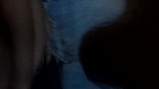 Very big dick is masturbated by my friend