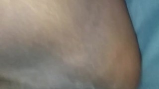 Girlfriend plays with wet pussy, moans for daddy