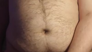 Fat hairy guy cumming
