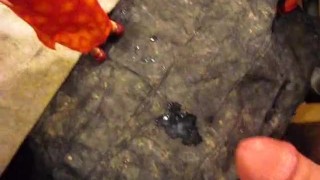 B.B.B.preview: Sarah Twain "Red CumProof Outfit Blast" with slowmo (cumshot