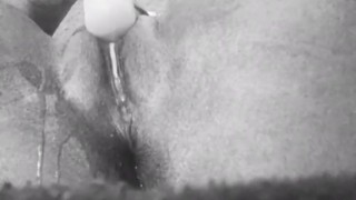 Ebony babe creams and squirts while using vibrator on clit