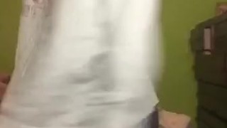 blonde strip tease