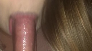 Sucking On My Husbands Cock Like A Porn Star.