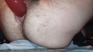 Hairy boy fucks ass until he cums