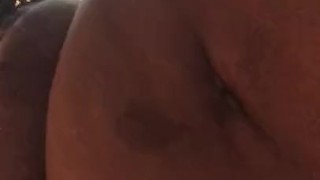 Brownskin BBW plays with her wet pussy