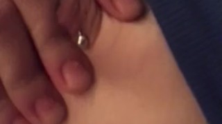 Bored at home playing with my nipple piercings ;)