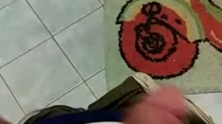 solo male handjob on my big cock with final cum