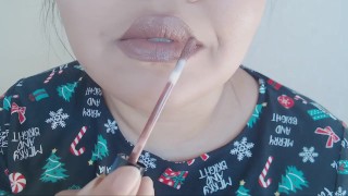 Lipstick Application (Lip Fetish)