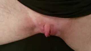 FTM Jerking off my little cock till i cum