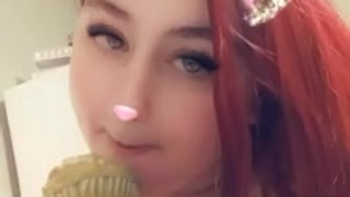 Sexy eating with snapchat food porn