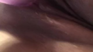 Squirting Orgasm with purple dildo!