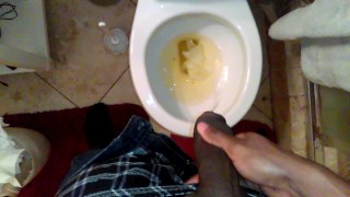 Hard stroke before relieving myself