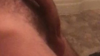 SOLO BIG COCK STROKING IN BATHROOM