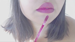 Red Lipstick Application