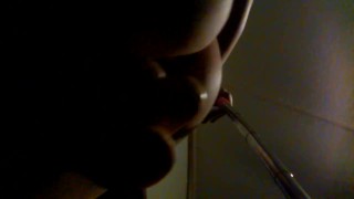 Sexy Milf rides 8 inch dildo and plays with huge tits