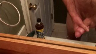 Jerkin it in bathroom mirror