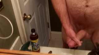 Jerkin it in bathroom mirror