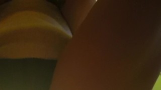 Sister shaved for her naked squats