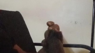 My Big Black Cock stroking