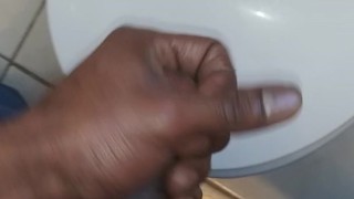 Quick Jerk And Cum In Best Friends Bathroom