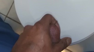 Quick Jerk And Cum In Best Friends Bathroom