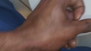 Quick Jerk And Cum In Best Friends Bathroom