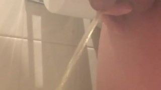 Taking a long piss
