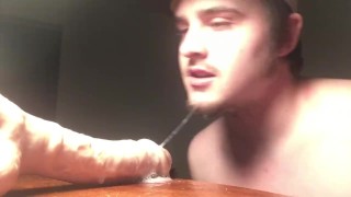 Cum Addict Continuous Cumming! Moaning Guy Enjoys His Semen, 3 Loads!