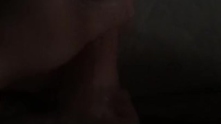 Jerking off with my morning wood and playing with my cum