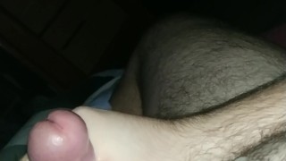 edging bear cums on belly (slow motion)