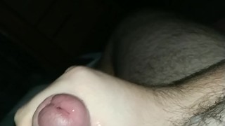 edging bear cums on belly (slow motion)