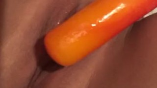 Teasing my pussy with a popcicle